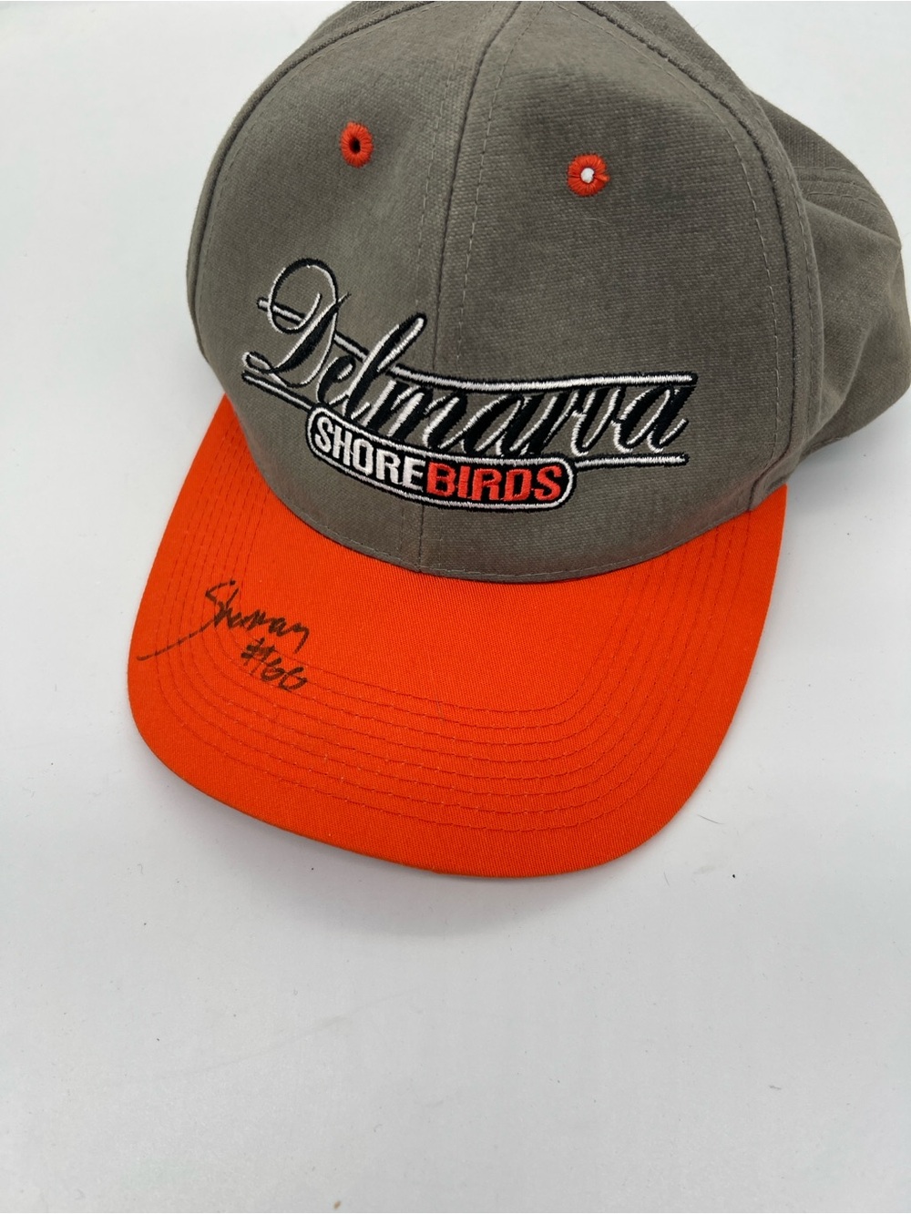 Delmarva Shorebirds Baseball Cap with autograph
